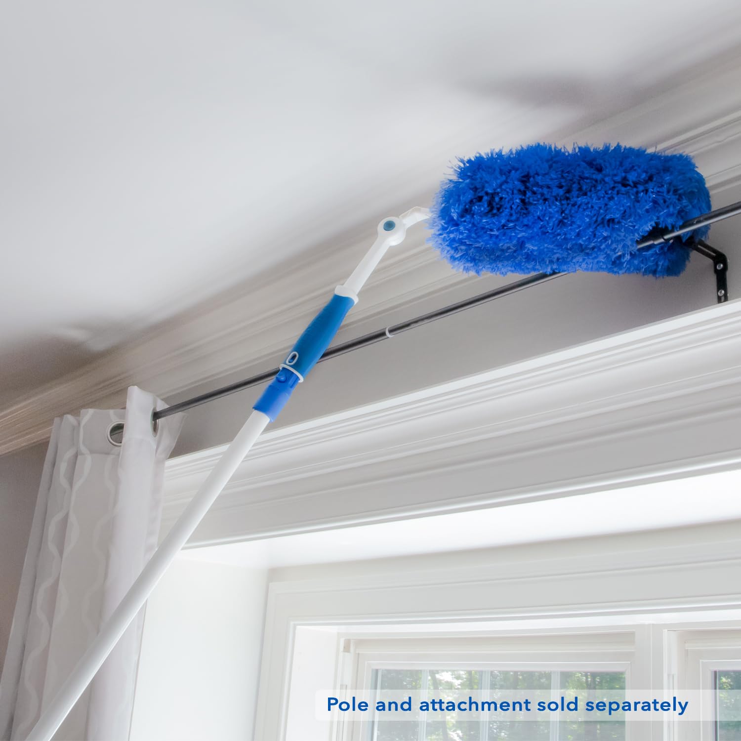 Unger Connect and Clean Microfiber Duster with Pivoting Handle, Dusters for Cleaning, Compatible with Telescopic Poles, Dusting Tools, Cleaner Tool for Windows, TVs, Moldings, Cupboards, Cabinets - Image 5
