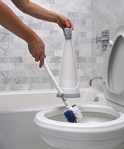 Unger No-Drip Toilet Brush Set, Flexible Neck Scrubber with Portable Carrying Caddy Holder, Discreet Bathroom Cleaning Supplies, Scrub Tough Stains with Non-Scratch Bristles - Image 3