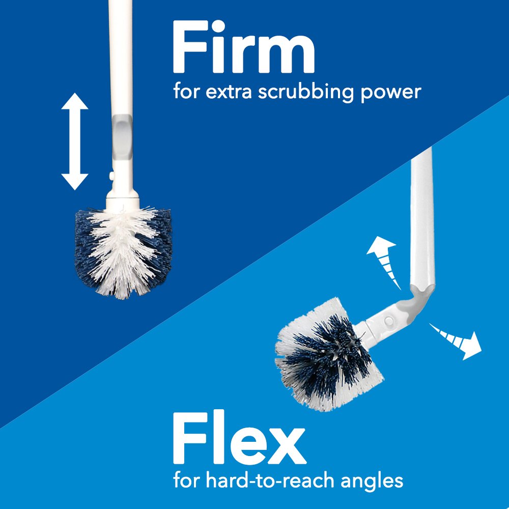 Unger No-Drip Toilet Brush Set, Flexible Neck Scrubber with Portable Carrying Caddy Holder, Discreet Bathroom Cleaning Supplies, Scrub Tough Stains with Non-Scratch Bristles - Image 6