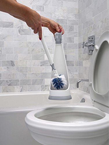 Unger No-Drip Toilet Brush Set, Flexible Neck Scrubber with Portable Carrying Caddy Holder, Discreet Bathroom Cleaning Supplies, Scrub Tough Stains with Non-Scratch Bristles - Image 9