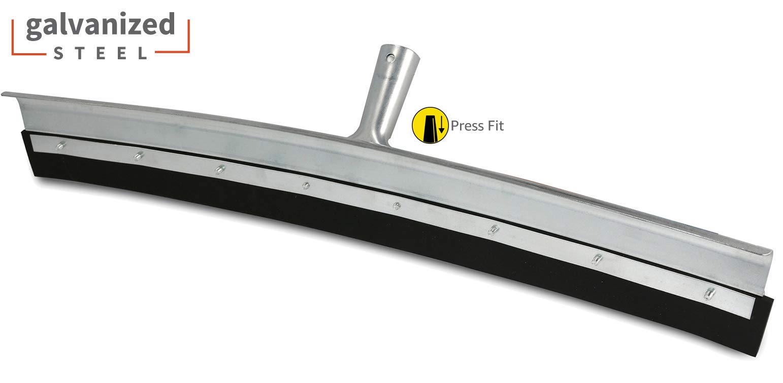 Unger Professional AquaDozer 36” MAX Smooth Surface Curved Floor Squeegee, Flood Cleanup Scrubber for Concrete and Asphalt, Cleaning Tool with Rounded Hood, Pushes 2 Times More Water and Debris - Image 3