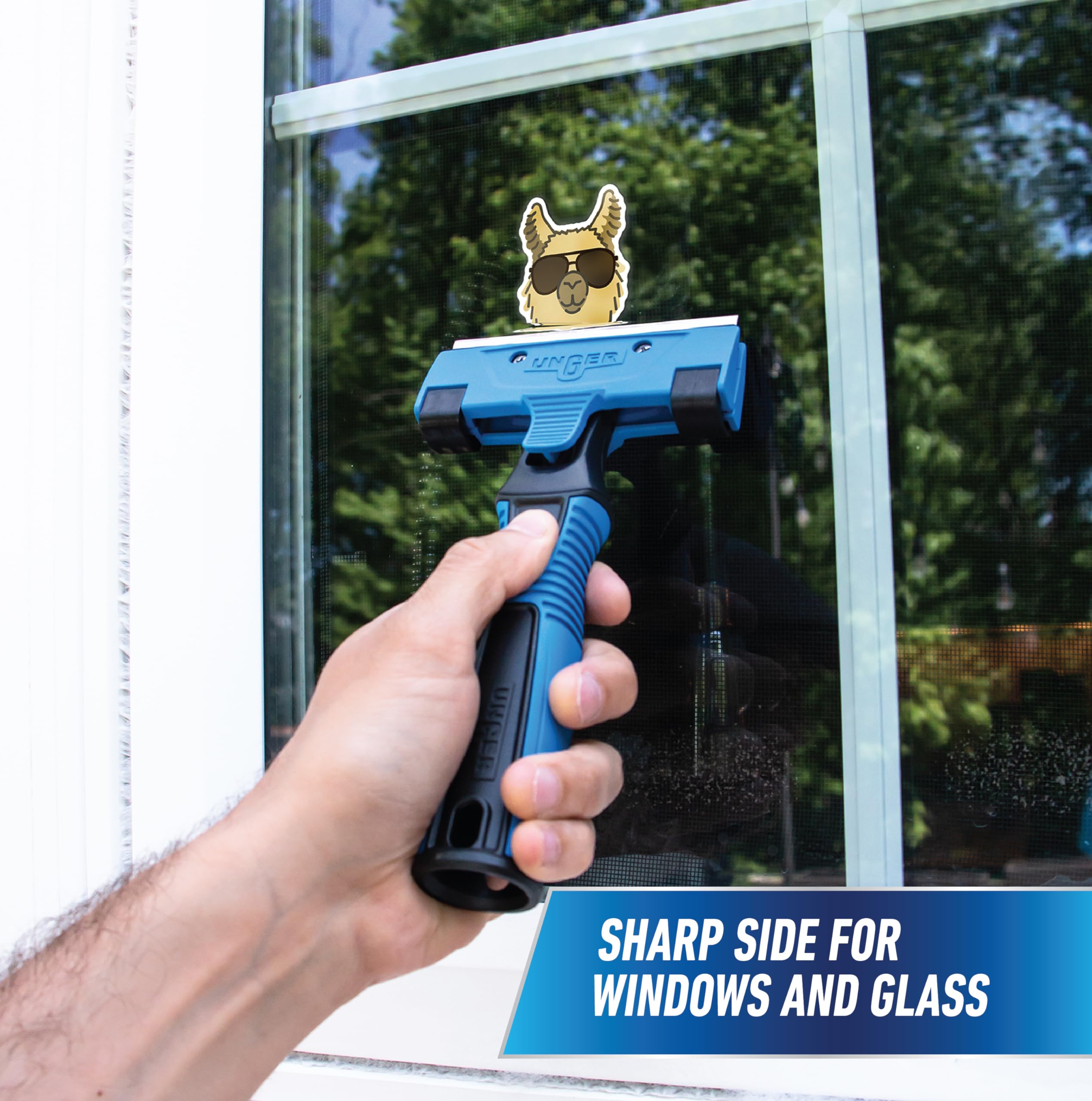 Unger Professional Connect and Clean 4" All-Purpose Scraper, Window, Glass, and Floor Scraping Tool Supplies, Adhesive Removal, Gum, Stickers, Paint Removal, Dual-Sided Blade - Image 3